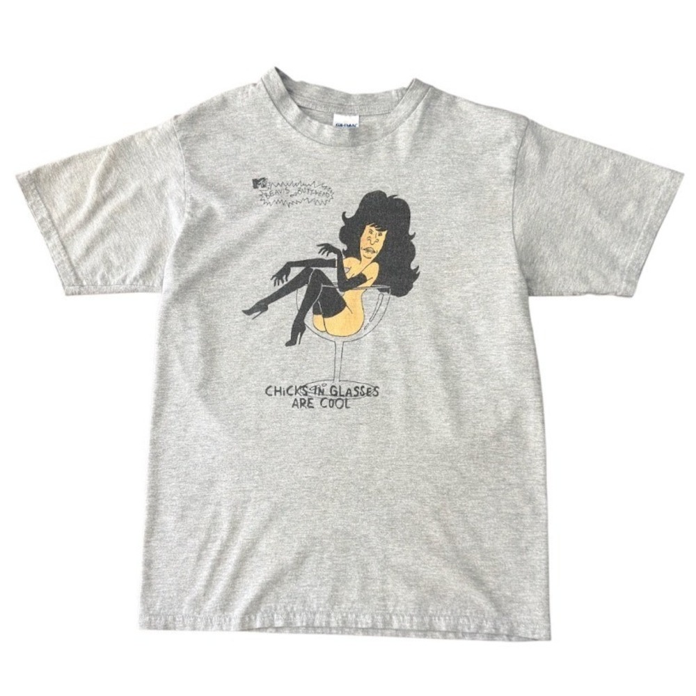 Vintage Y2K MTV Beavis and Butt-Head Chicks In Glasses Are Cool Graphic T-shirt